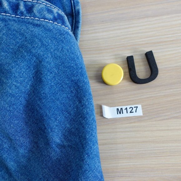 VINTAGE Liberty Overalls 36 Blue Denim Dungarees 90s Carpenter‎ Barn Work 36x29 - Picture 14 of 14